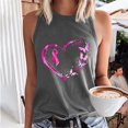 thumbnail image 2 of VKOYWKM Breast Cancer Survivor Tank Tops for Women Pink Ribbon Print Breast Cancer Awareness Tank Top Sleeveless Crew Neck Fight Cancer Shirts Vest Tops, 2 of 5
