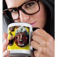 thumbnail image 2 of 3drose, Brazil, Amazon, Alter Do Chao. Souvenir Masks Made from Latex., 11oz Two-tone Black Mug, 2 of 6