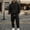 22o-Black, variant on Mens Sweatsuit 2 Piece Lounge Sets Zip Up Hoodie And Wide Leg Sweatpants Baggy Waffle Track Suits Athletic Sweat Set Fleece Big and Tall