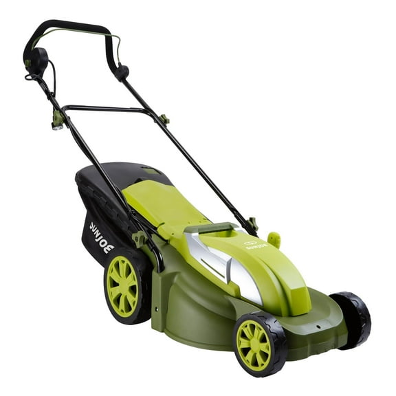 Sun Joe Push Lawn Mower and Mulcher, 17" Electric Walk Behind Grass Cutter, SUJ-MJ403E