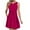 Hot Pink, variant on Summer Dresses for Women, Women's Summer Smock Cocktail Mini Dress Elegant Fashion V-Neck Show Body Solid Color Lacking Corner Collar Strap Sleeveless Casual Loose Dresses Black 2XL