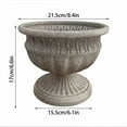 thumbnail image 3 of ToyKingdee Vintage Metal Decorative Urn Planter, Embossed Pattern, Bronze Finish, 3 of 4