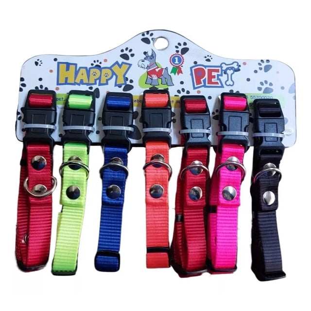 Set De Collares Para Mascotas Nylon-liso