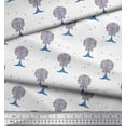 thumbnail image 2 of Soimoi Poly Georgette Fabric Dot & Tree Block Print Fabric by The Yard 42 Inch Wide, 2 of 3