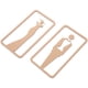 thumbnail image 4 of 2 letreros acrílicos transparentes para baño, para hombres y mujeres, con identificación de género, adhesivos decorativos para puerta de baño, para hotel, centro comercial y oficina, 4 of 7