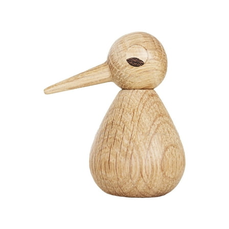 Minkissy 1Pc Wooden Bird Figurine Khaki with Rotatable Head for Home Decor