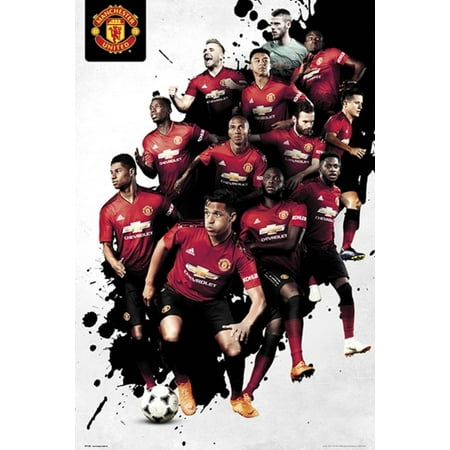 Manchester United Players 18/19 Football Soccer Poster 24x36 Poster - 24x36