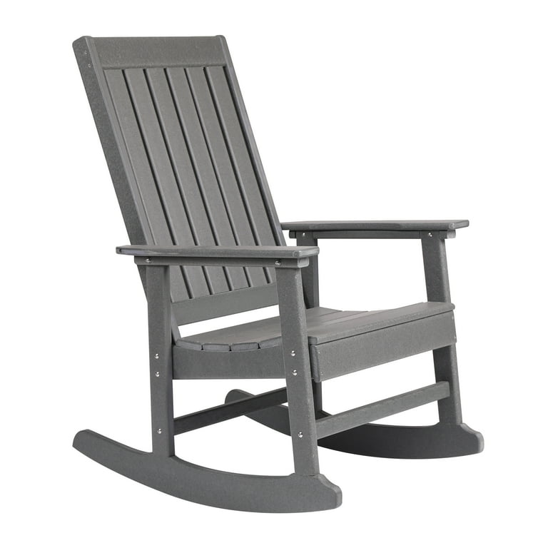 Ez Care Tek Wood Adirondack Rocker Slate Grey Walmart