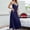 Navy, variant on Naittoop Womens Elegant Midi Nightdress Lace Trim Spaghetti Strap Lingerie Slip Dress Satin Silk Valentines Sleepwear