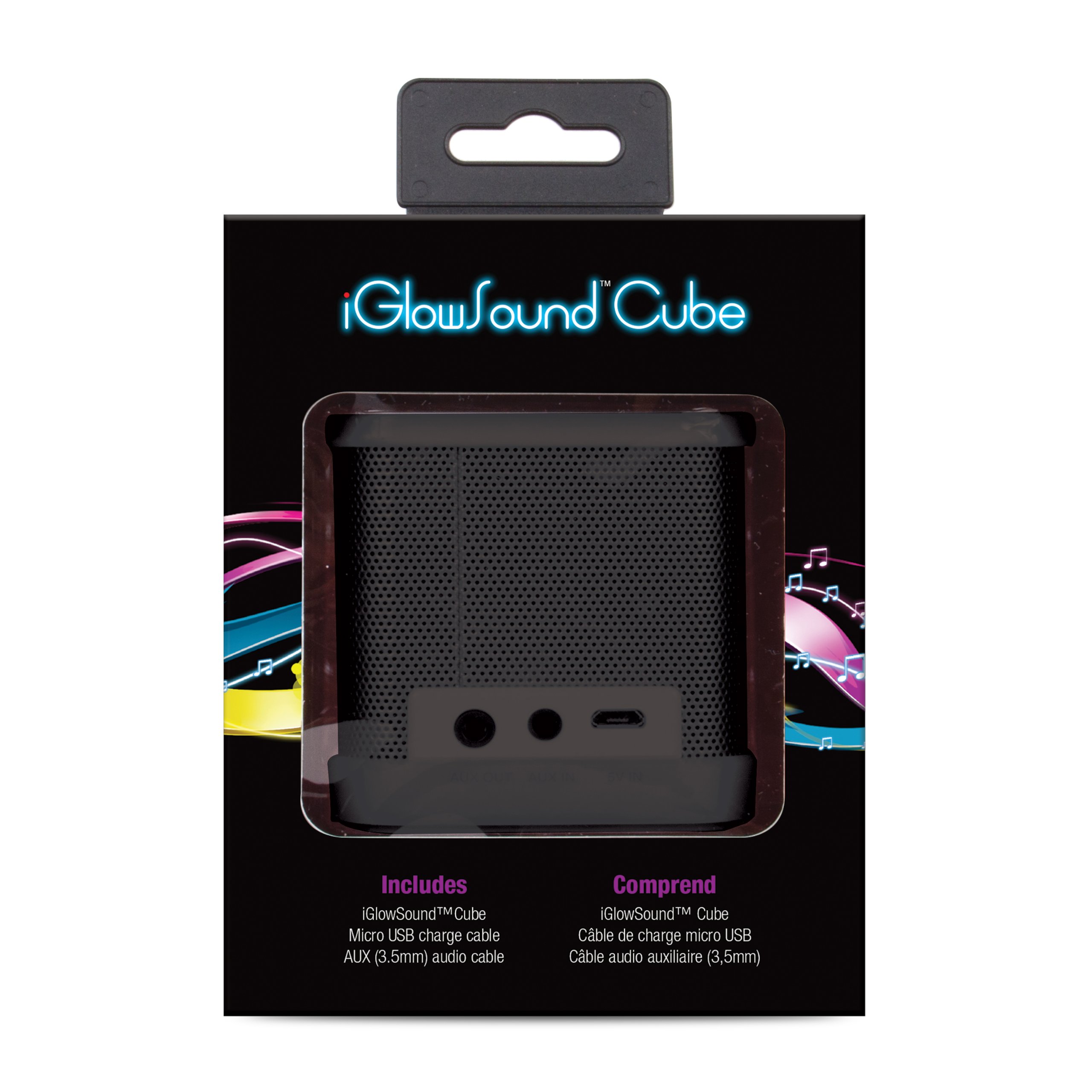 iSound iGlowSound Cube Bluetooth Speaker (black) - image 3 of 3