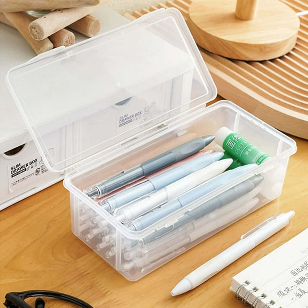 TopLLC Storage Bins Pencil Case Extra Large Capacity Plastic