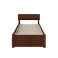thumbnail image 6 of AFI Orlando TwinXL Solid Wood Bed and Footboard with TwinXL Trundle in Walnut, 6 of 7