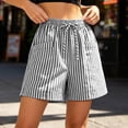 thumbnail image 3 of Tumotour Plus Size Summer Board Shorts for Women'S Checkered Double Pocket Wide-Leg Shorts Loose Sporty Elasticated Side Pocket Drawstring Elastic Waist Shorts Athletic Workout Shorts, 3 of 8