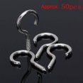 thumbnail image 2 of Baohd 50pcs Screw Hook Eye Silver, 2 of 8