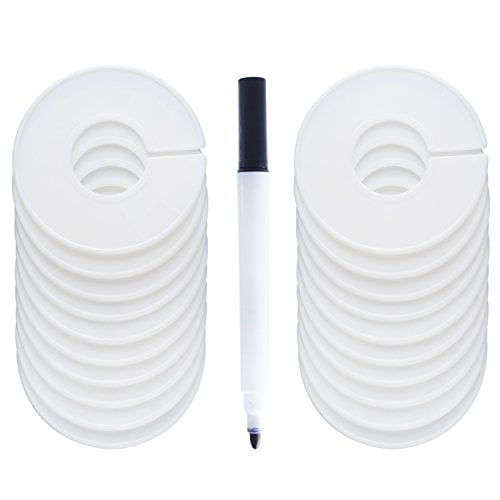 20 Pack Clothing Rack Size Dividers Round Hangers Dividers ...