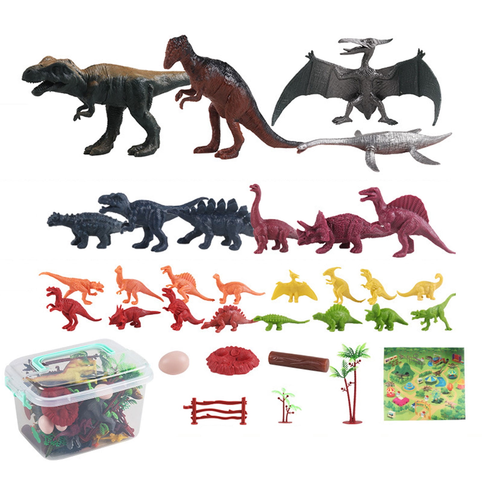 Famure Dinosaur ToysInnovative Colorful Dino PlaysetDurable