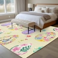 thumbnail image 4 of 5'x7' Area Rugs for Living Room Bedroom, Easter Colorful Eggs Washable Rug Carpet Runner Indoor Outdoor, Spring Flowers Leaves Country Plants Yellow Non Slip Floor Mats Area Rug for Kitchen, Nursery, 4 of 8