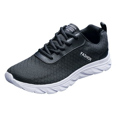 Sngxgn Mens Slip On Walking Shoes Non Slip Running Shoes Breathable Workout Shoes Lightweight Gym Sneakers(White 8)