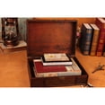 thumbnail image 4 of Miangastore 4Set Book Box Decorative Dark Brown Wood Office Use Gift Giving 32.0x23.5x11.5in, 4 of 8