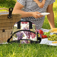 thumbnail image 2 of Herdesigns Purple Grapes Insulated Lunch Bag for Women Men Adults Large Reusable Lunch Box Leakproof Portable Cooler Tote Bags with Adjustable Shoulder Strap, 2 of 6