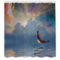 thumbnail image 3 of Ambesonne Eagle Shower Curtain, Majestic Huge Bird Flying, 69"Wx84"L, Multicolor, 3 of 3