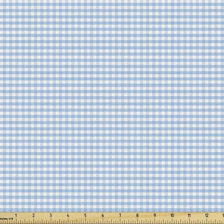 1/8 Blue Gingham Fabric - by The Yard