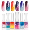 thumbnail image 1 of Set de esmaltes de uñas en gel que cambian de color, modelo ones, 6 colores, 10 ml, 1 of 8