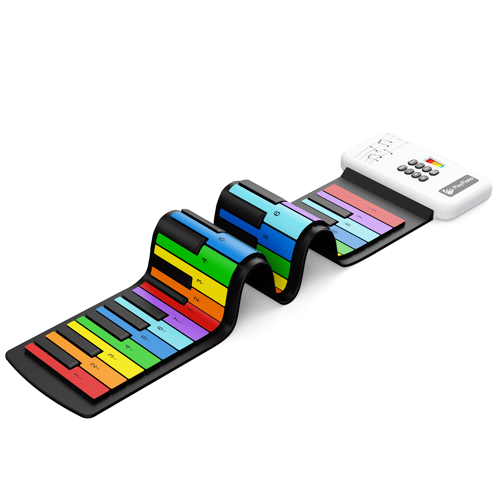 Udreamer Digital Piano Keyboard Roll up Portable Electric Foldable 49 Key Number Notes Rainbow