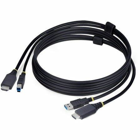StarTech.com 6ft (1.8m) HDMI and USB 5Gbps KVM Cable, Up to 4K 60Hz, HDMI 2.0 and USB Combo Cable for KVM Switch