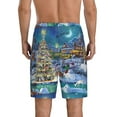 thumbnail image 3 of Bixox Men's Christmas Tree printed lightweight casual shorts, soft sleep shorts with pockets., 3 of 7