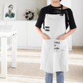 thumbnail image 3 of Delantal de cocina ajustable de lino y algodón blanco esencial para adultos para uso en cafeterías y comedores en casa, 3 of 8