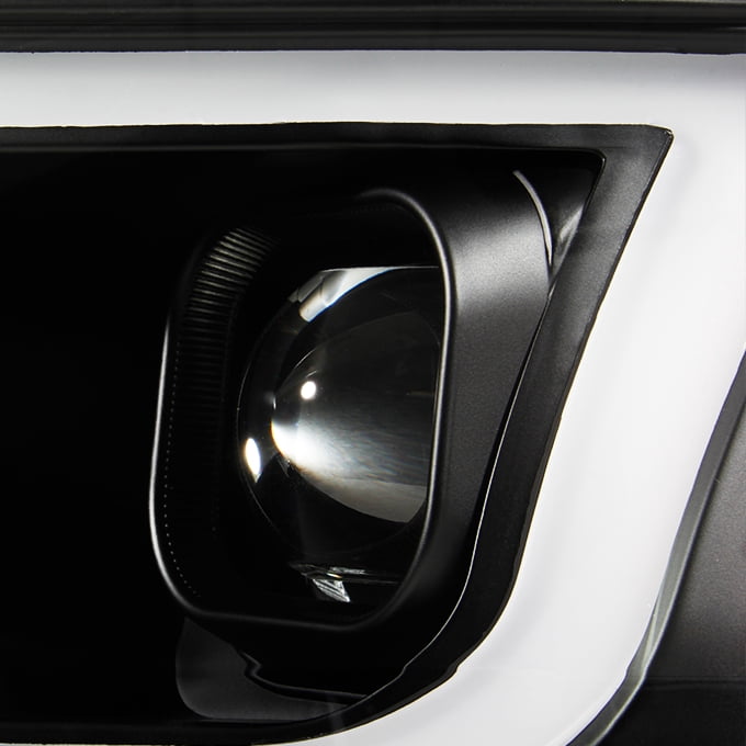 AKKON - For [Black] 2015-2021 Chevy Colorado Frost White LED DRL Dual Square Projector Headlights Pair Set