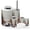 Color 2, variant on Bathroom Accessory Set 6 Piece with Contemporary Bird Wildlife Hunting Loon Water Baby Loon Toothbrush Holder, Soap Dispenser, Soap Dish, Trash Can with Lid, Toothbrush Cup, Toilet Brush Holder