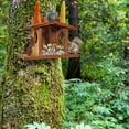 Wooden Squirrel Feeder House,Squirrel Feeders for Outside,House Large