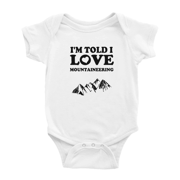 I'm Told I love Mountaineering Funny Baby Jumpsuit Boy Girl Unisex