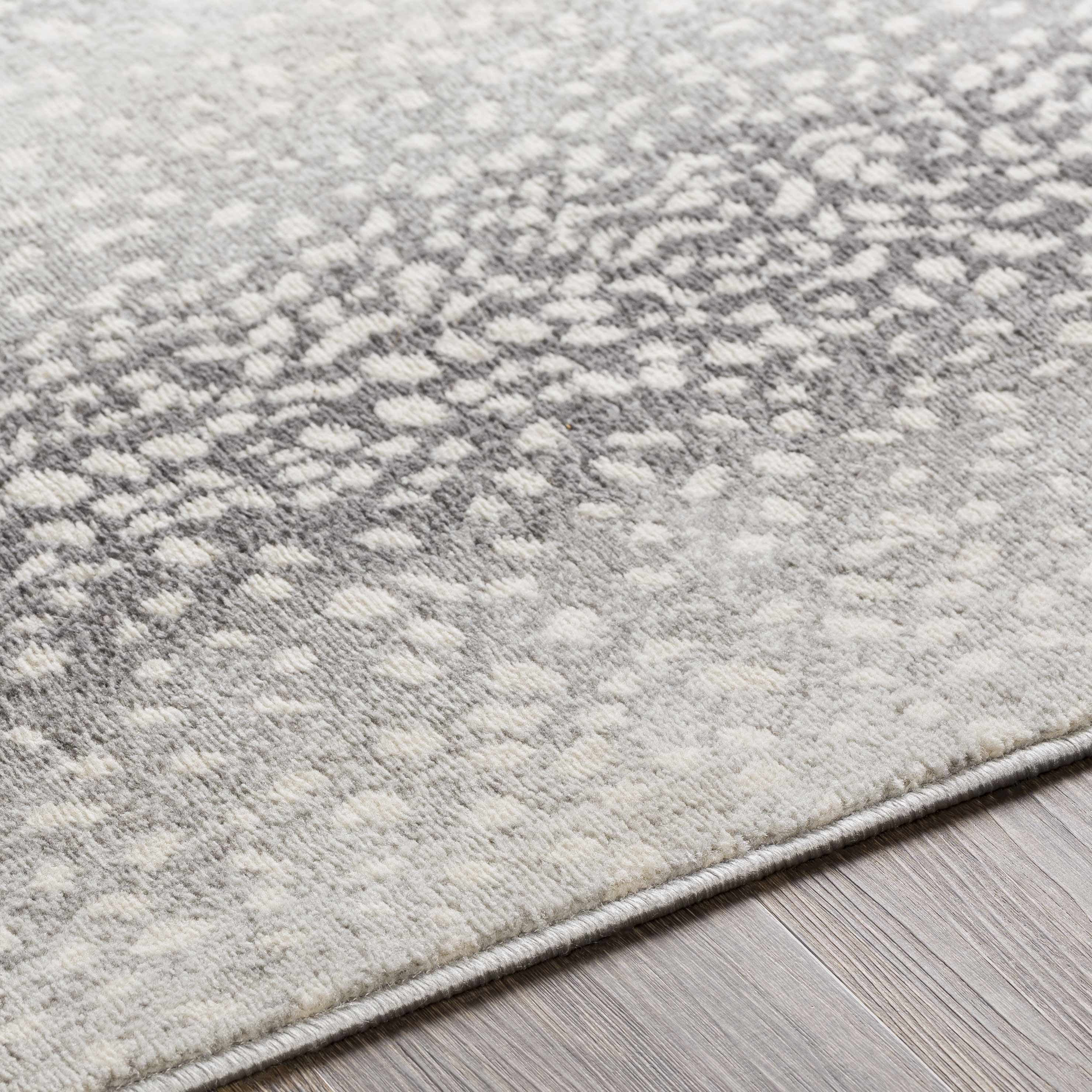 BoutiqueRugs Hollingworth Thin Antelope Area Area Rug - Light Slate, Ivory, Medium Gray - 7'10" x 10'
