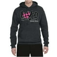thumbnail image 2 of Wild Bobby, Loved John 3:16 Inspirational/Christian Unisex Graphic Hoodie Sweatshirt, Heather Black, Small, 2 of 6