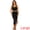 Black, variant on Women's 2 Pieces Crochet Set Crop Top Slit Skirt Outfit L White