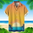 thumbnail image 4 of ZZHZGZ Fourth of July Red Dress Shirt Men's Short Sleeve Shirt Summer Casual 3D Printing Hawaii Short Sleeve Shirts Tops Late July T Shirts for Men Graphic L, 4 of 5