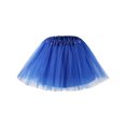 thumbnail image 3 of Women's Classic Elastic 4 Layered Lined Tutu Skirt, Royal Blue, 3 of 4