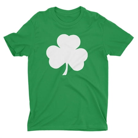 NYC FACTORY USA Screen Printed Shamrock Youth T-Shirt Irish Tee Kids St Patricks Day (Irish Green,Solid, XS)