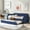 Blue, variant on King Size Adjustable Bed Base, King Size Canopy Platform Bed with Support Legs,White, White Bed Frames,Pine Platform Bed Frames, Furniture Bedroom Furniture Beds, Frames & Bases