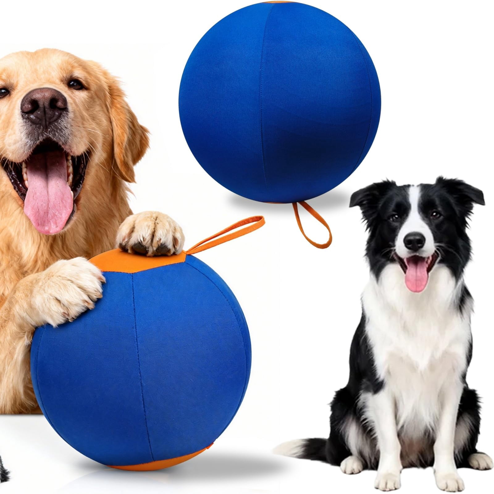 Bsklri Herding Ball, Complete Tear-Resistant Herding Ball for Dogs, Inflatable Interactive Pet Training Play Balls, Tough Chew-Resistant Outdoor Exercise Gear for Large Breeds & Horses