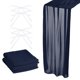 thumbnail image 1 of 2 Paquete 10 Pies Chifón Mesa Camino, 28 x 120 Pulgadas Rústico Gasa Mantel Transparente Boda Mesa Camino para Boda Nupcial Fiesta Mesa Decoraciones, Oscuro Azul, 1 of 6