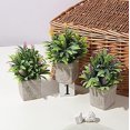 thumbnail image 2 of Plantas artificiales de lavanda en macetas con mini macetas de plástico verde de imitación para oficina, 2 of 3
