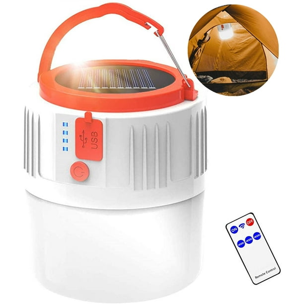 Camping Lights, Charging/Solar LED Lantern, Power Display, 5 Lighting