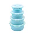 thumbnail image 3 of YAOMOBB Airtight Lunch Container Round Silicone Lunch Box Microwave Safe Foldable Sealed Lid Portable Bento Food Container for Kitchen, 3 of 6