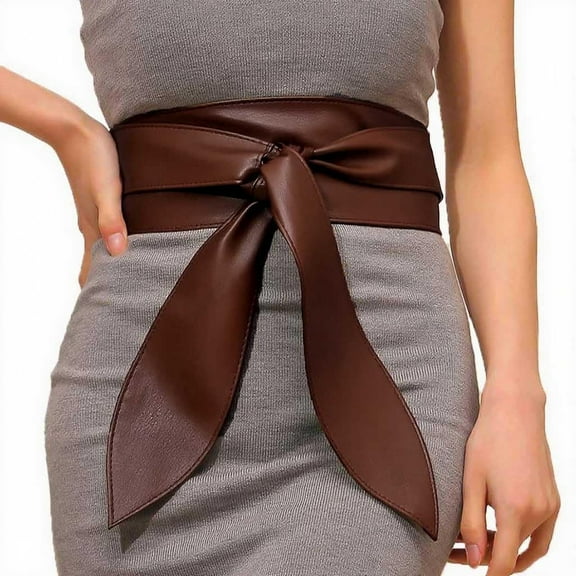 Waist Belt Black Wide Leather Corset Belt Fashion Wrap Waistband Accessories for Women