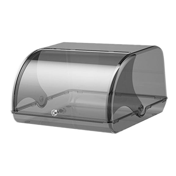 CUTICATE Bread Box Bread Storage Organizer Large Capacity Cookies Portable for Kitchen Counter Bakery Multipurpose Pantry Bread Keeper clear grey