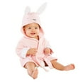 thumbnail image 2 of LSLJS Toddler Baby Boys Girls Cartoon Bathrobe Cape Beach Towel Hoodie Robe Night-Robe, Kids Robe( 12-18 Months, Pink ), 2 of 9
